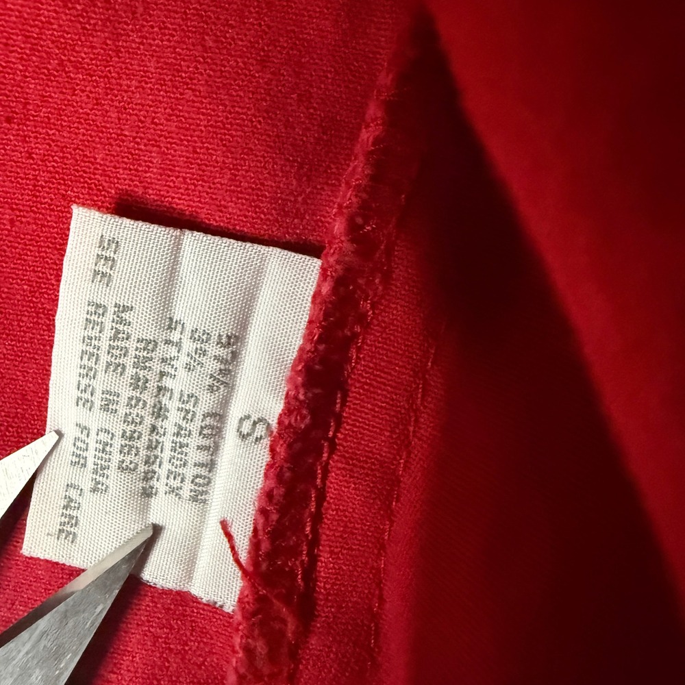 Dressbarn Womens Red Denim Jacket Stretch Cotton Button Front Size S Pockets - Picture 3 of 9